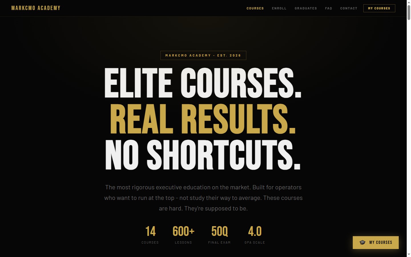 academy.markcmo.com live screenshot