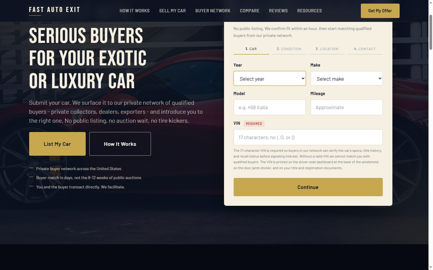 fastautoexit.com live screenshot