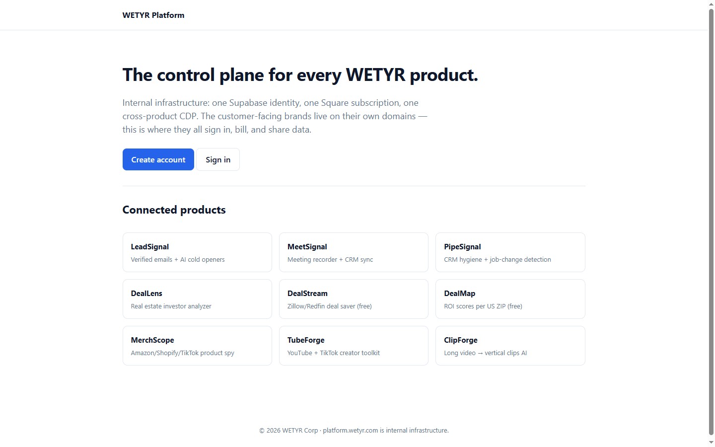 WETYR Platform